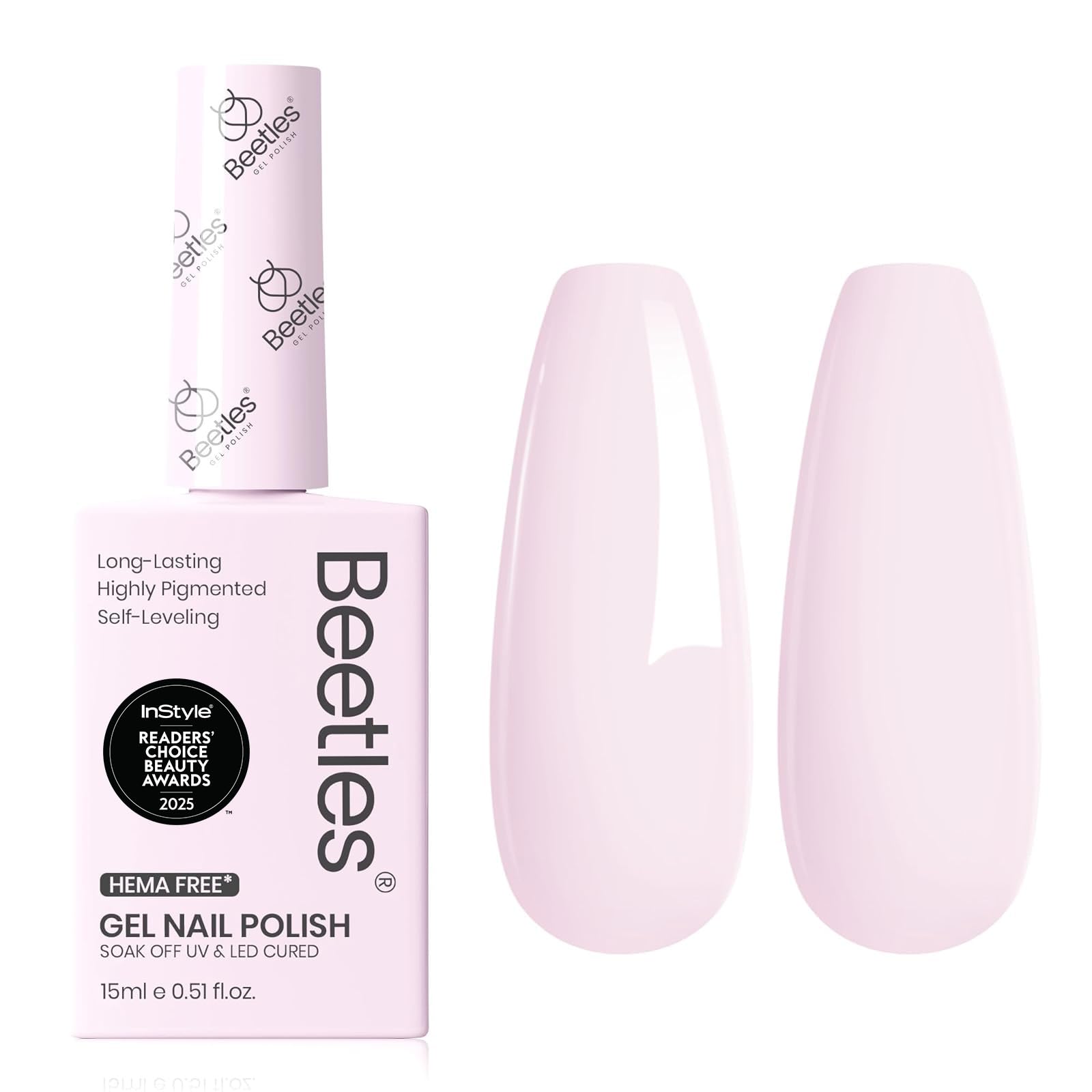 Beetles Gel Polish Rose Pastel – usage à domicile, vernis durable et facile à retirer