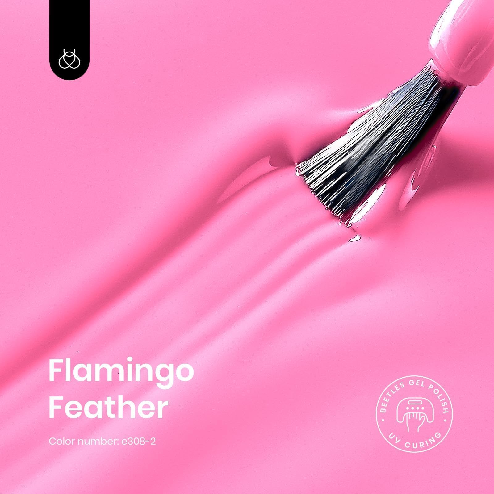 Beetles Vernis Gel Rose Flamingo, pinceau visible, application facile
