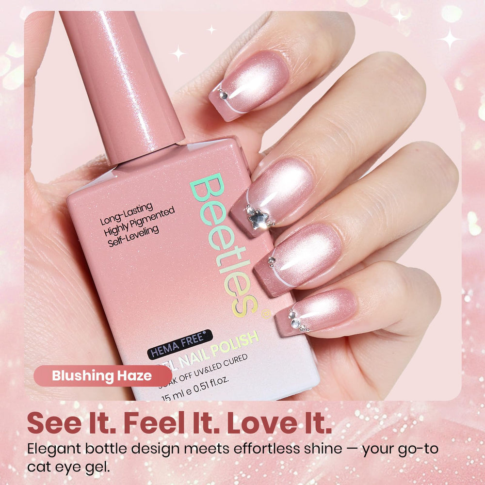 Beetles vernis gel rose tenue jusqu à 28 jours avec base et top séparés