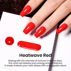 Beetles Gel Polish rouge brillant – finition lumineuse pour une manucure éclatante.