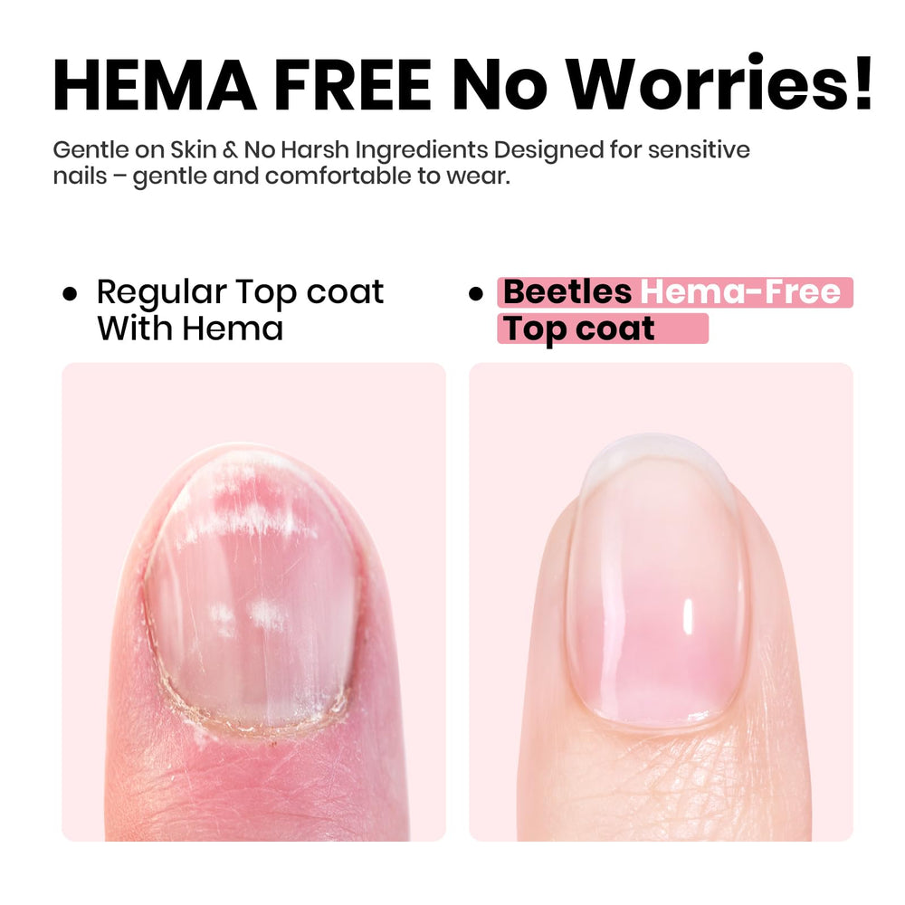 Beetles Gel sans HEMA, effet miroir pour ongles éclatants.