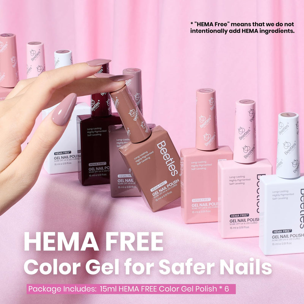 Beetles Vernis Gel sans HEMA: idéal pour ongles sensibles et confort de pose.