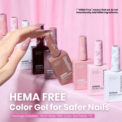 Beetles Vernis Gel sans HEMA: idéal pour ongles sensibles et confort de pose.
