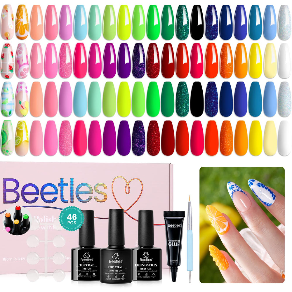 Beetles Vernis Gel arc-en-ciel: palette variée pour looks quotidiens durables.