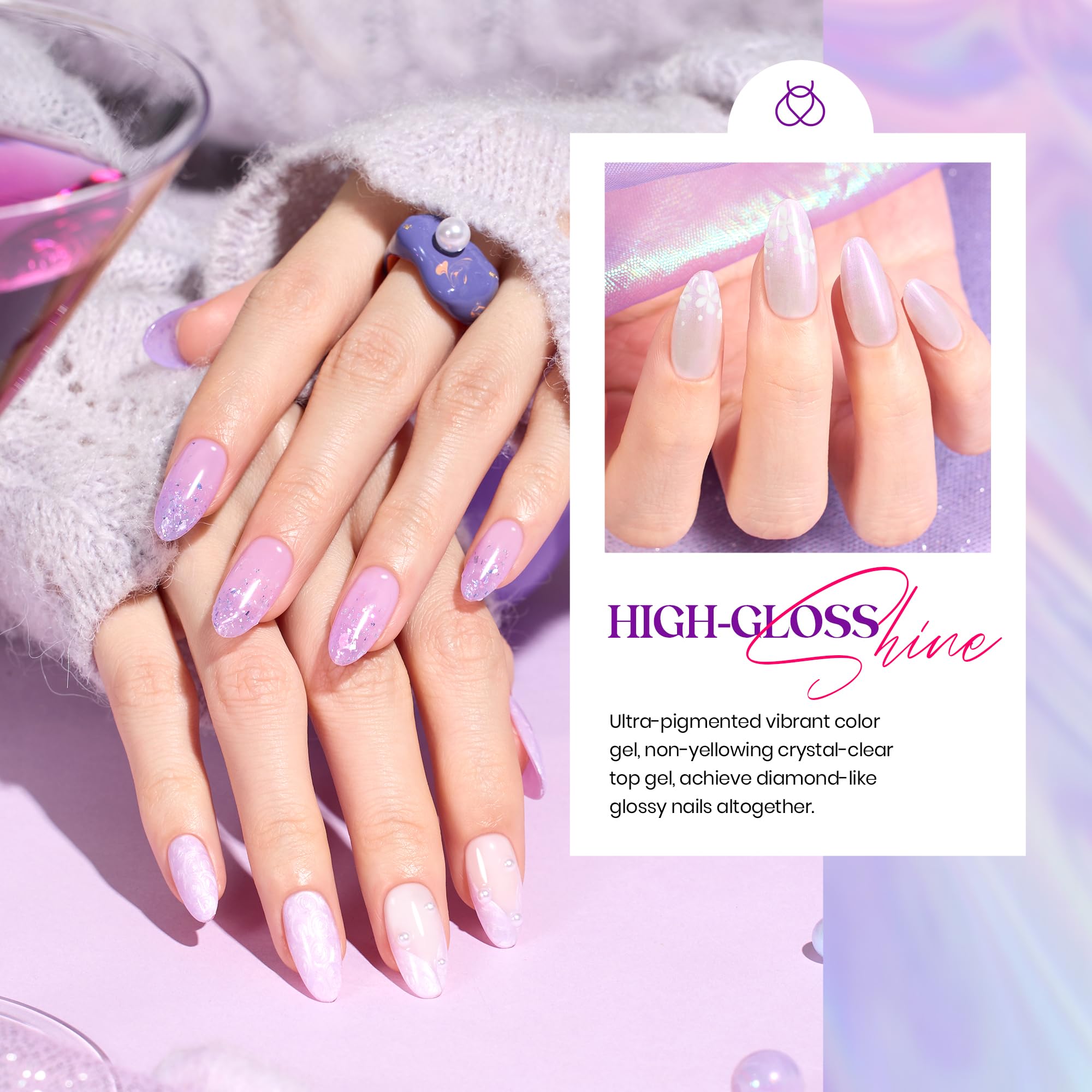 Beetles Gel Polish Violet avec pinceau décor ongles pour réaliser des motifs à domicile.