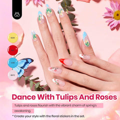 Beetles Gel Polish stickers floraux pour ongles pour personnaliser facilement.