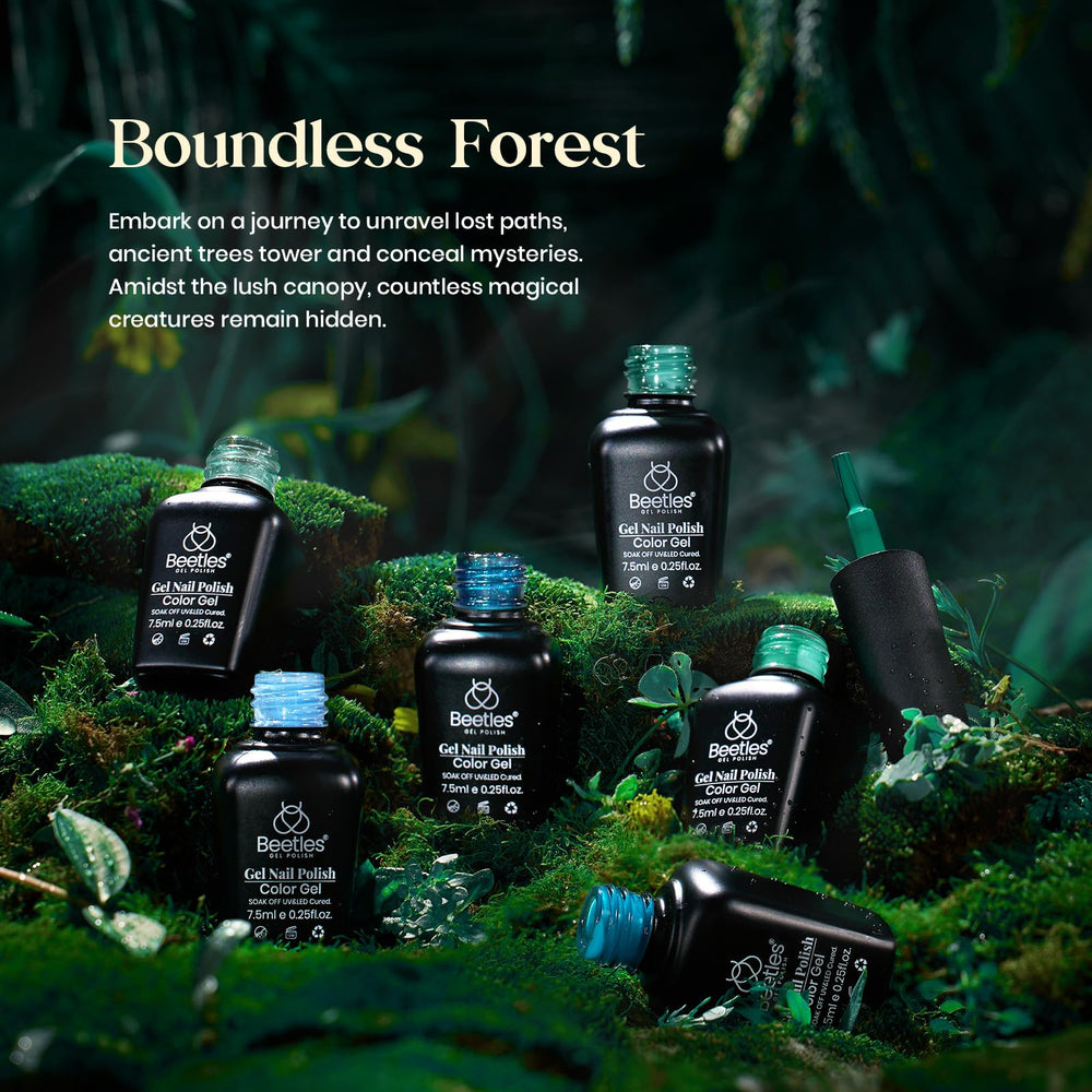 Beetles Gel Vert Brillants, effet paillettes pour un look festif
