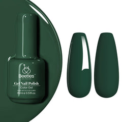 Beetles Vernis Gel Vert Emeraude: bouteille élégante et couleur durable.