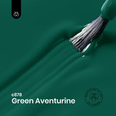 Beetles Gel Polish vert émeraude échantillon, teinte tendance prête à tester.