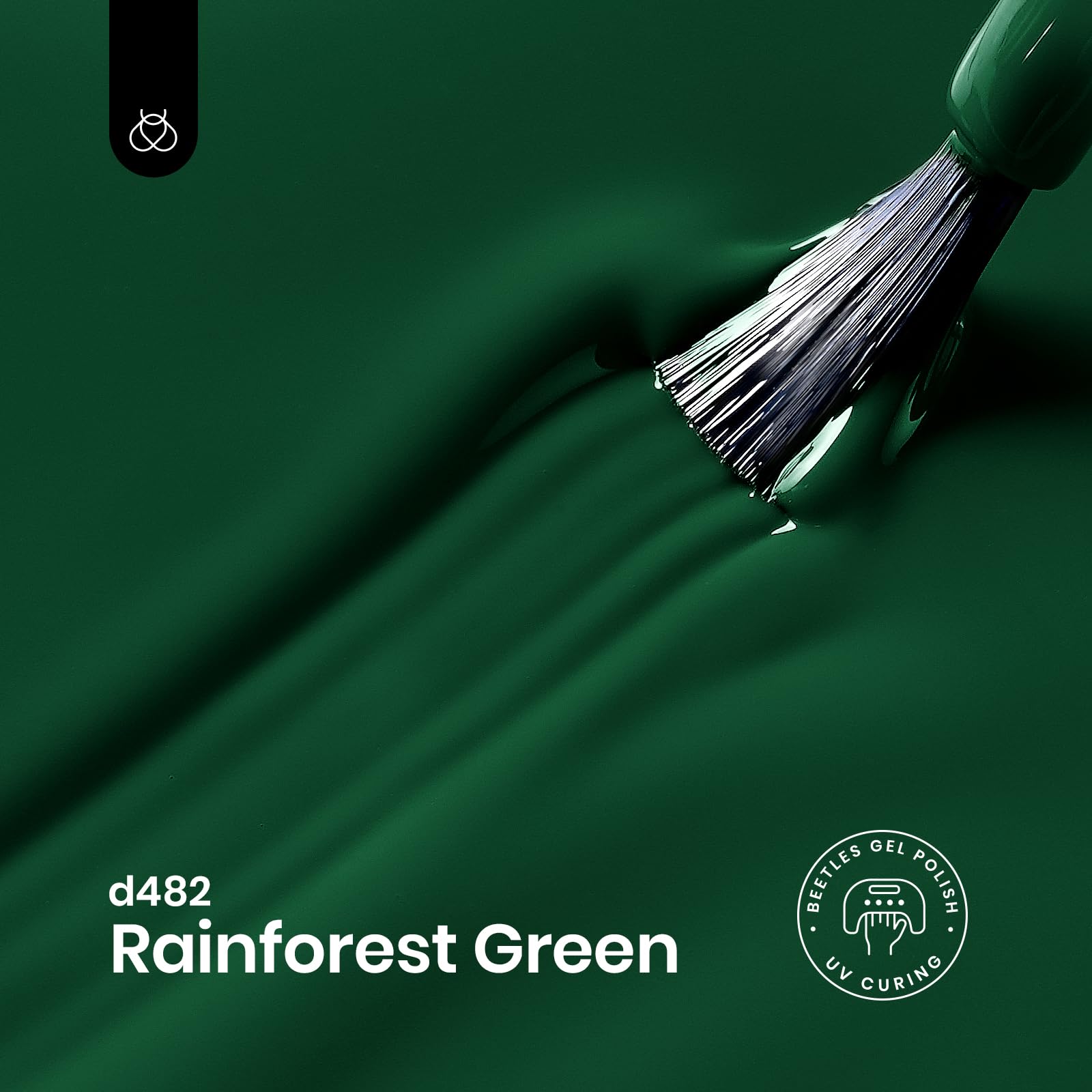 Beetles Vernis Gel Vert: lampe UV/LED prête pour le séchage efficace.