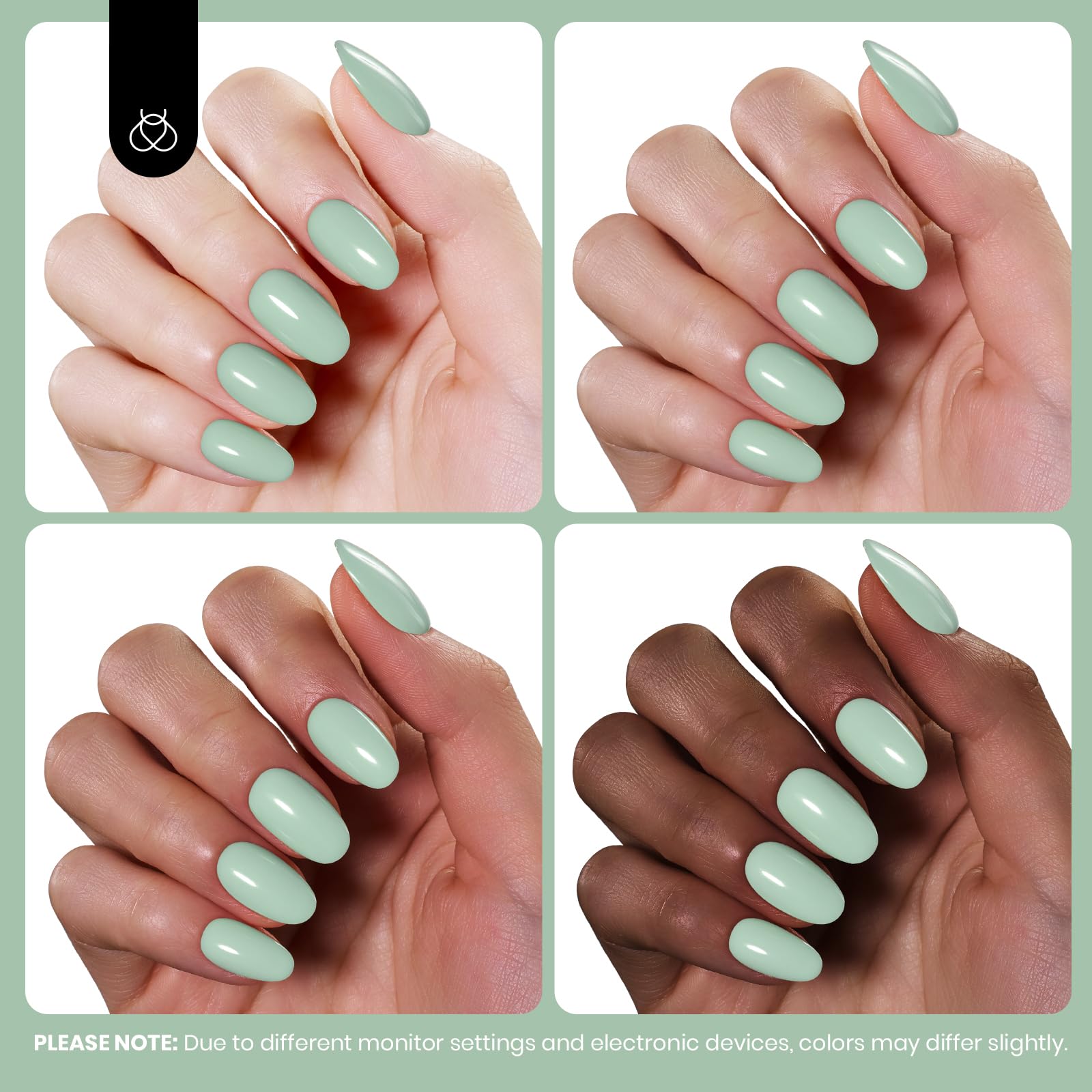 Beetles vernis gel vert sauge durcit rapidement sous lampe LED UV.
