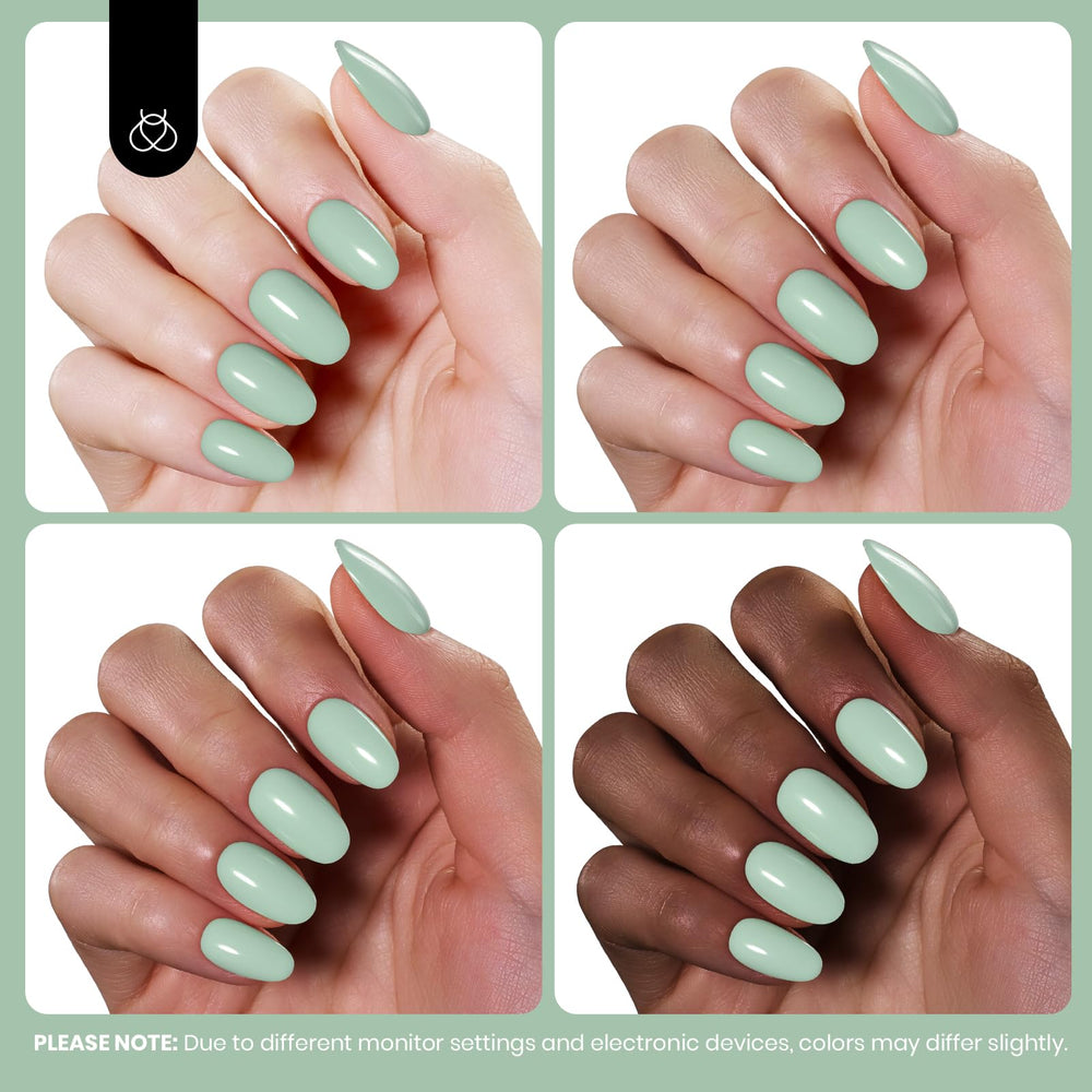 Beetles vernis gel vert sauge durcit rapidement sous lampe LED UV.