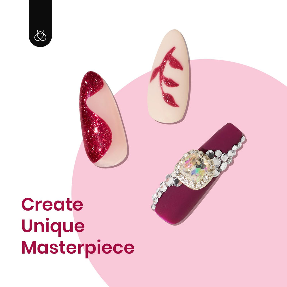 Beetles vernis gel vin rouge profond pour élégance festive.