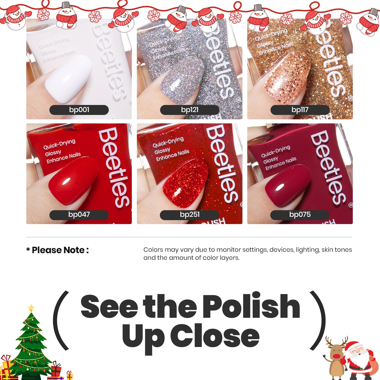 Beetles vernis longue tenue 8 jours, résistant au lavage et frottements.