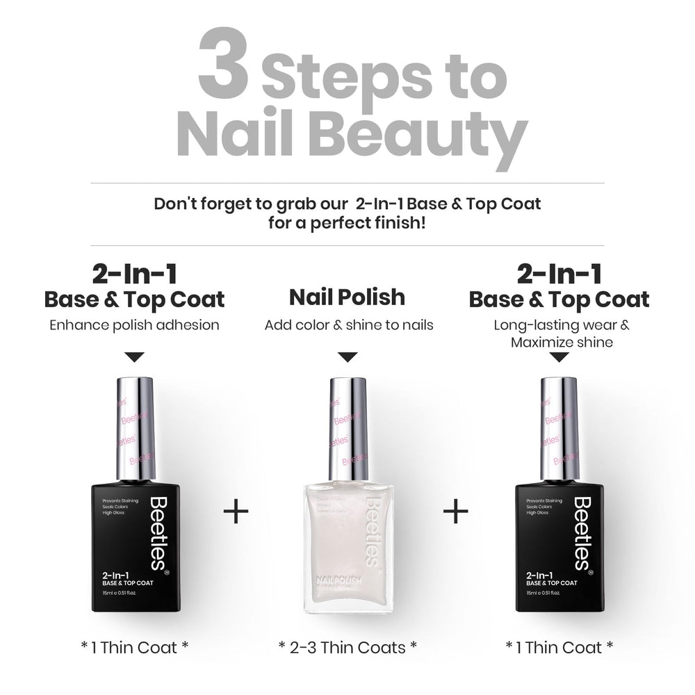 Beetles Vernis nacré – solution 2-en-1 et renforcement des ongles