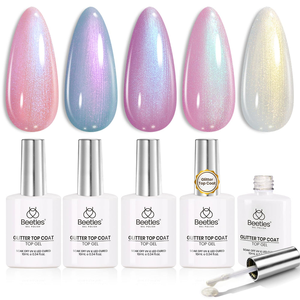 Beetles vernis nacré violet, fini pastel durable pour ongles élégants.