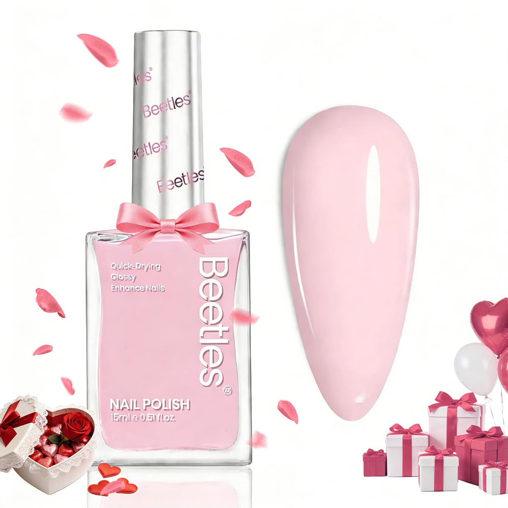 Beetles vernis rose nuage: cadeau parfait pour elle et ses ongles glamour.