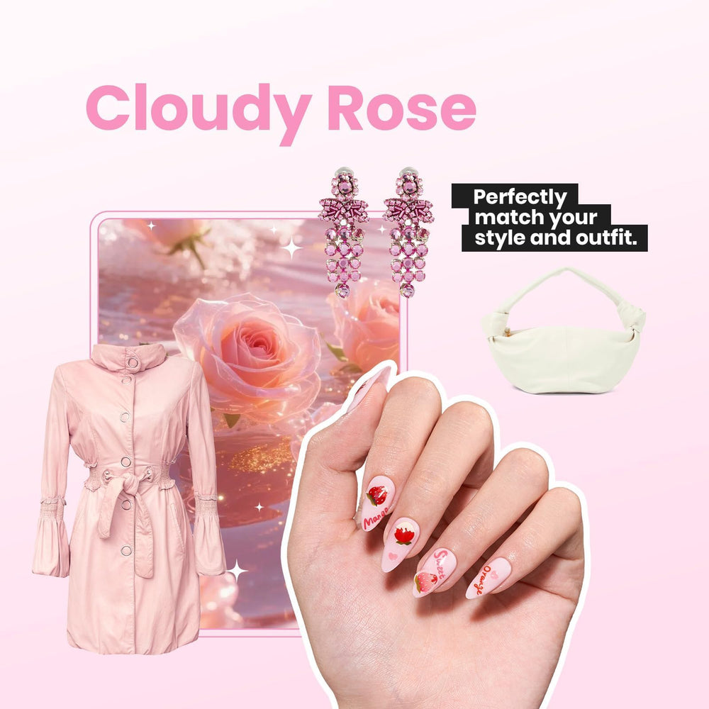 Beetles vernis rose nuage: tenue longue et sans décoloration.