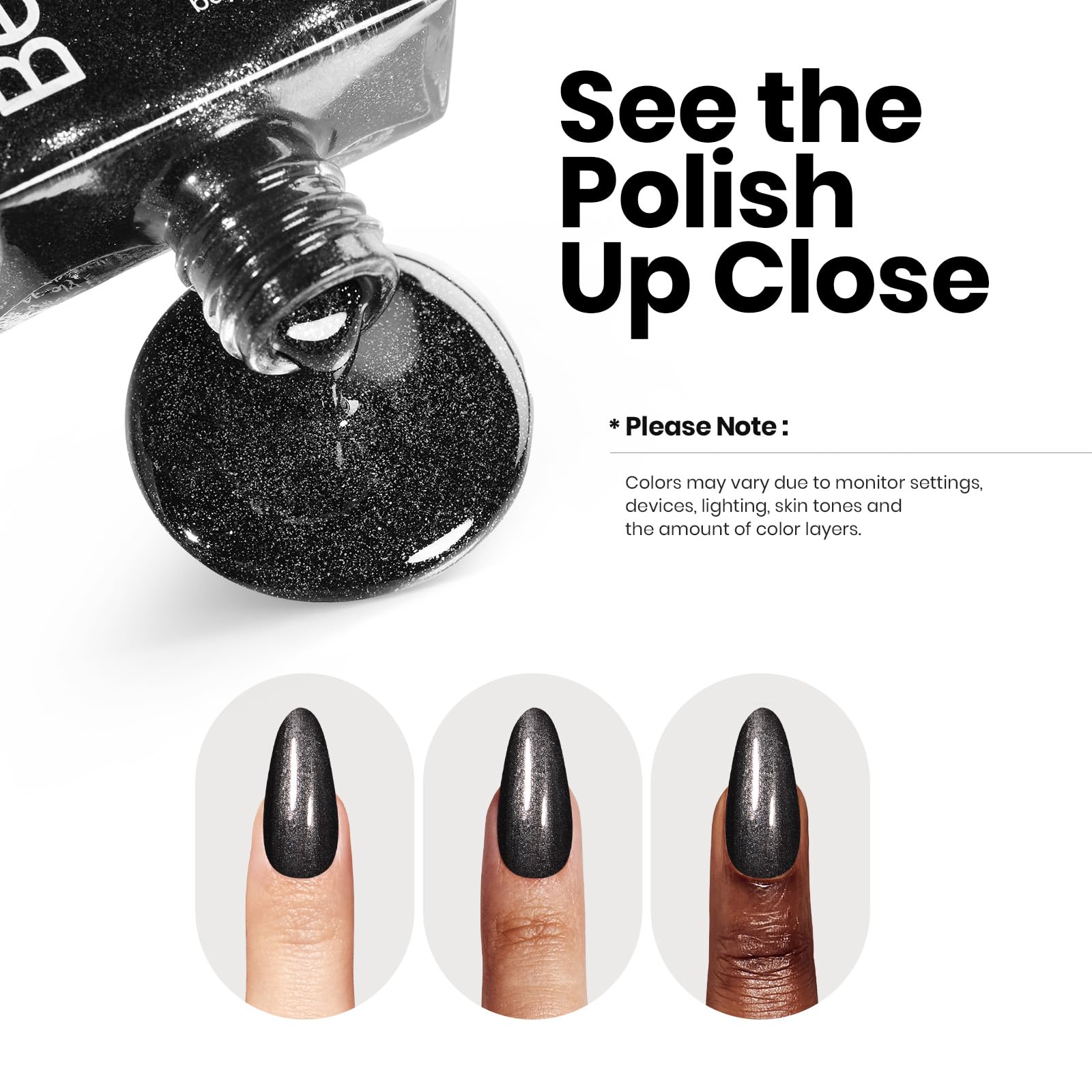 Beetles vernis sans 12 toxines, formule sûre pour les ongles.