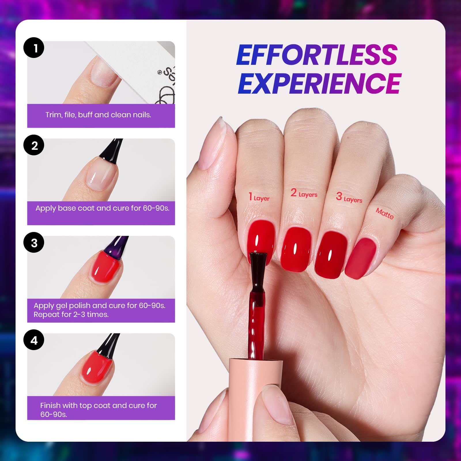 Beetles Vivid Noel Jelly Gel Noir: allure audacieuse et éclat durable pour salon à domicile.