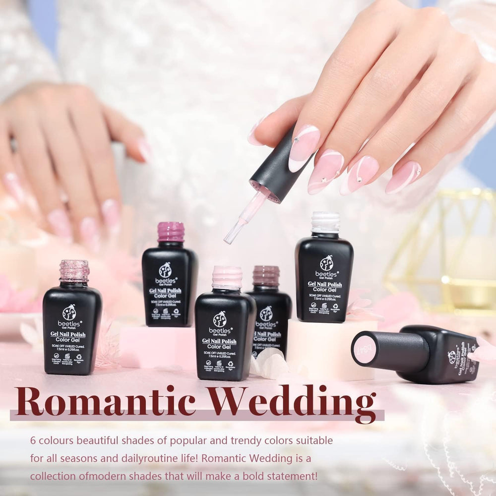 Beetles Wedding Gel Polish vernis gel blanc glitter pour accents lumineux
