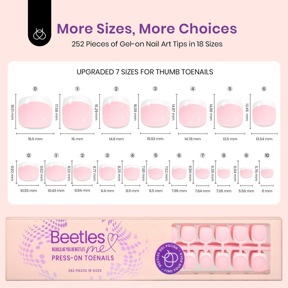 Beetles X Press Plus salon-quality toe nails ready to wear out of the box.