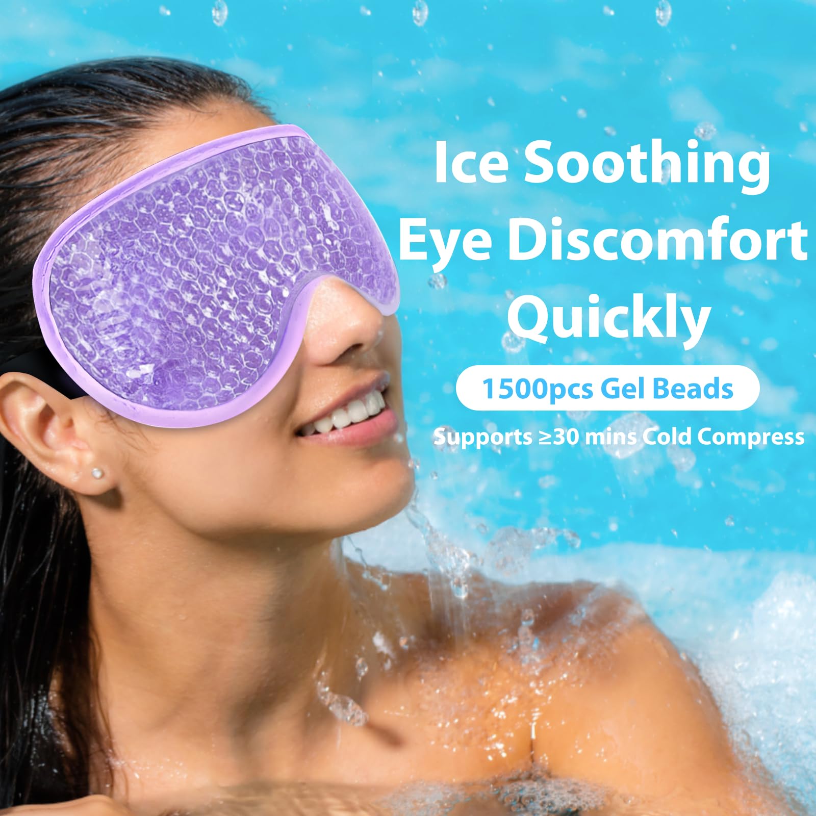 Masque BeeVines Gel Yeux, bande elastique reglable et ajustable.
