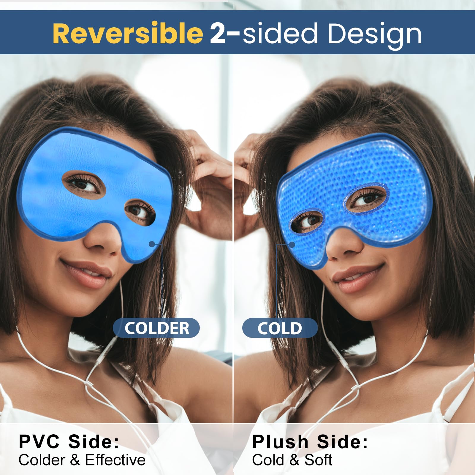 BeeVines Masque Yeux Gel XL: thérapie chaude et froide selon l'humeur