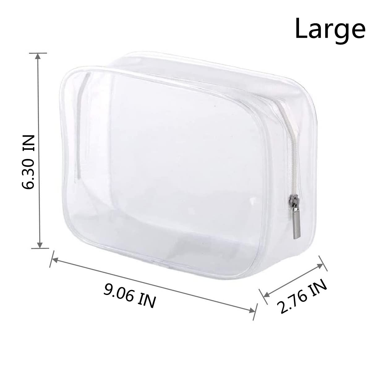 BEFORYOU sachets transparents 6 pièces, rangement clair pour vos cosmétiques.