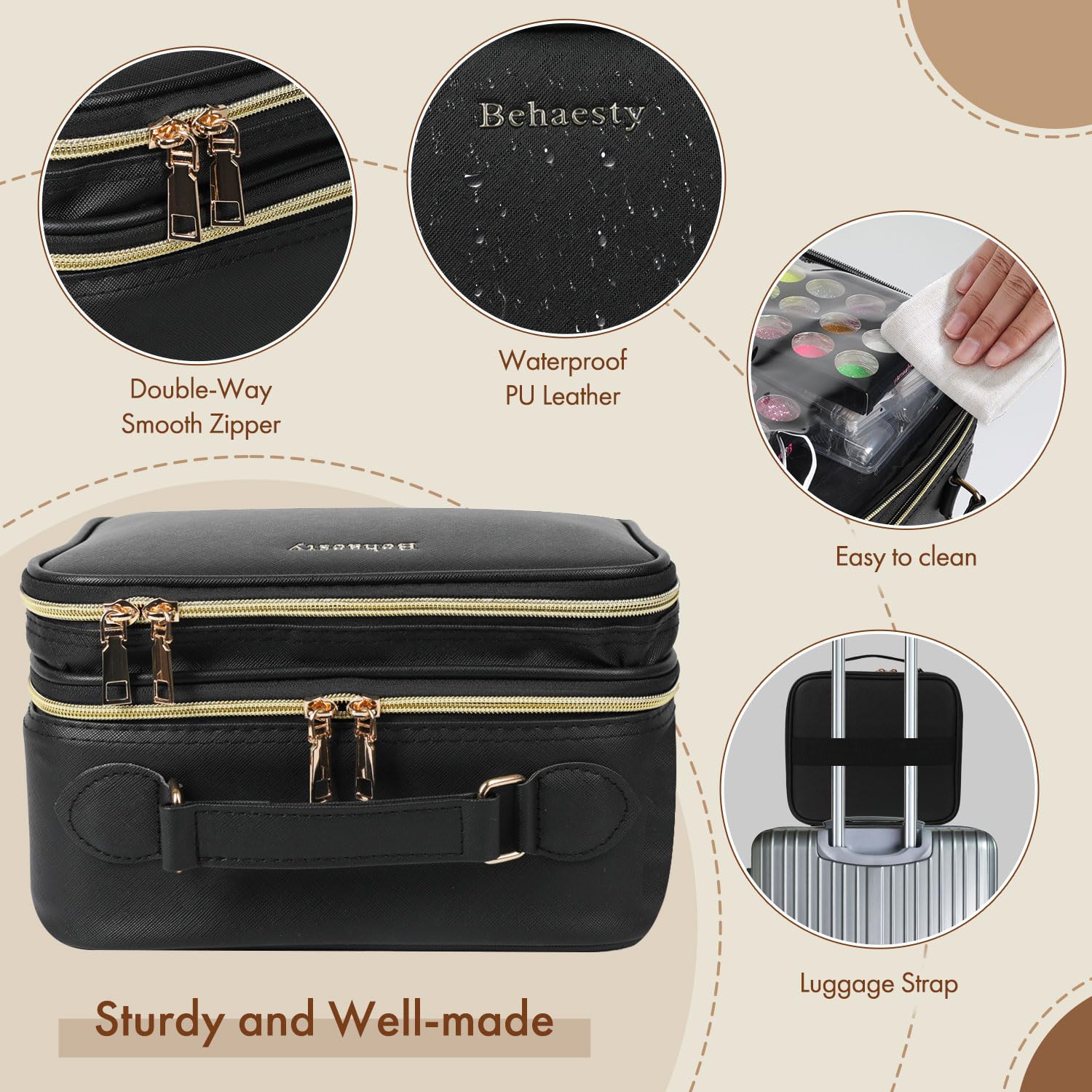Behaesty sangle-attache-valise pour fixation pratique sur bagage