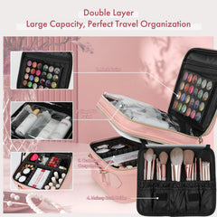 Behaesty trousse maquillage voyage compartiments interieur pour organiser produits