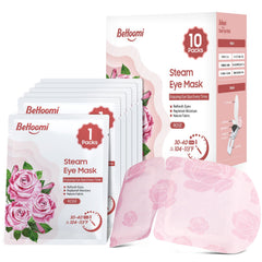 BeHoomi masque yeux chauffant Rose — emballage pratique pour relaxer les yeux.