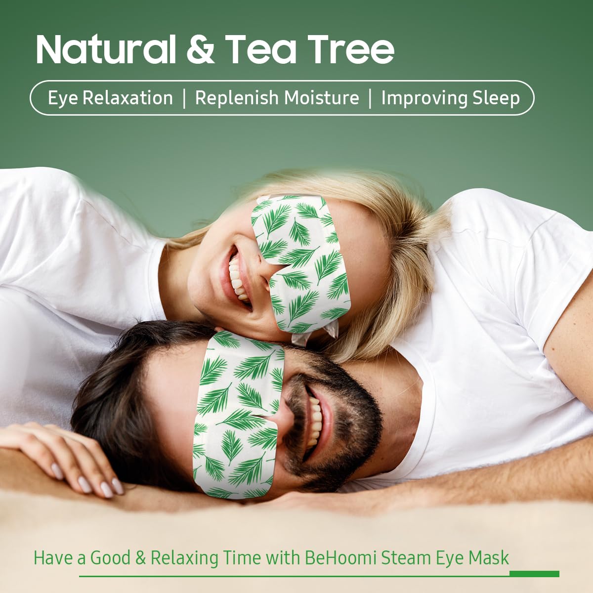 BeHoomi Masque Yeux Vapeur Senteur Arbre-a-the masque prêt à usage