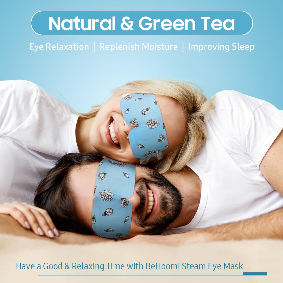 BeHoomi masque yeux vapeur Jasmin — aperçu utilisation rapide et facile