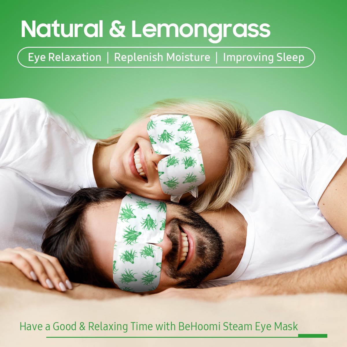 BeHoomi masque yeux vapeur sur visage, ajustement rapide et confortable