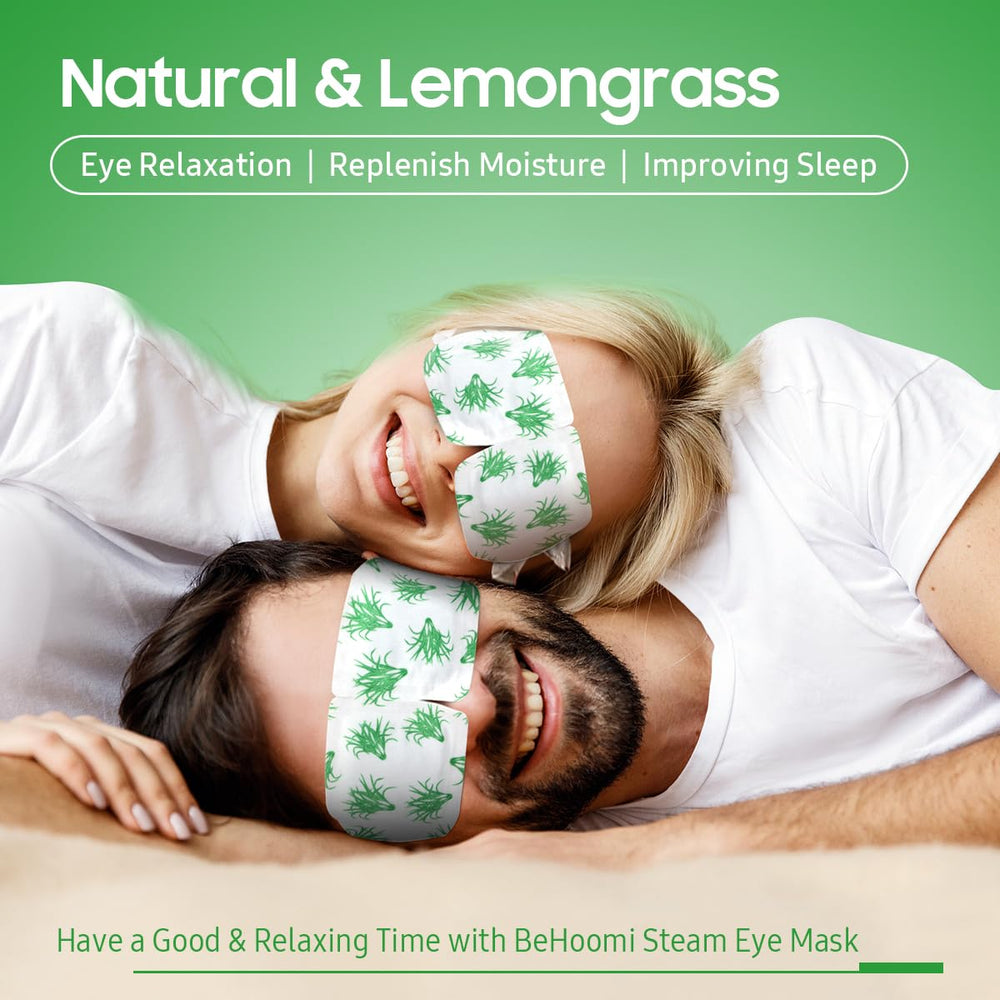 BeHoomi masque yeux vapeur sur visage, ajustement rapide et confortable