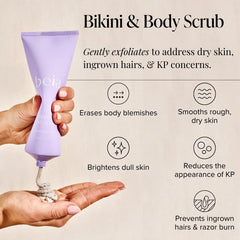 Beia Gommage Bikini et Corps — grains exfoliants visibles pour une exfoliation efficace