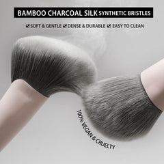 Pinceaux BEILI visage contour rose, définition précise et contrôlée.