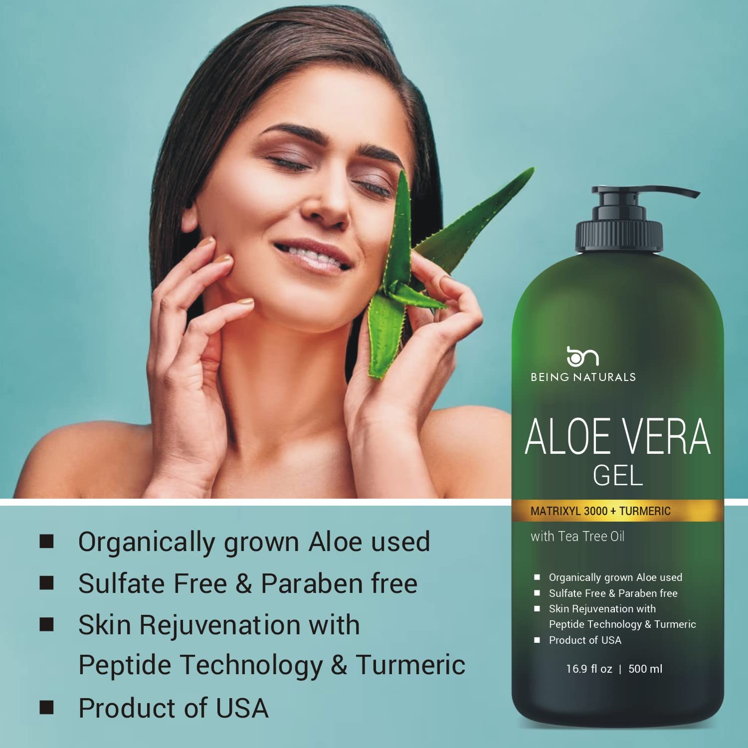 Infusé de curcuma et peptides Matrixyl 3000 pour la peau