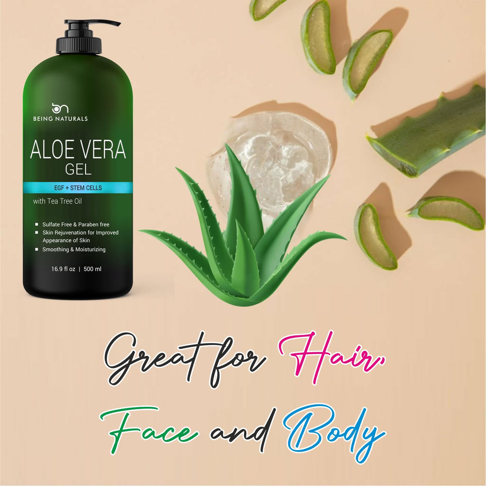Being Naturals Aloe Gel usage visage-corps-cheveux: hydratant polyvalent.