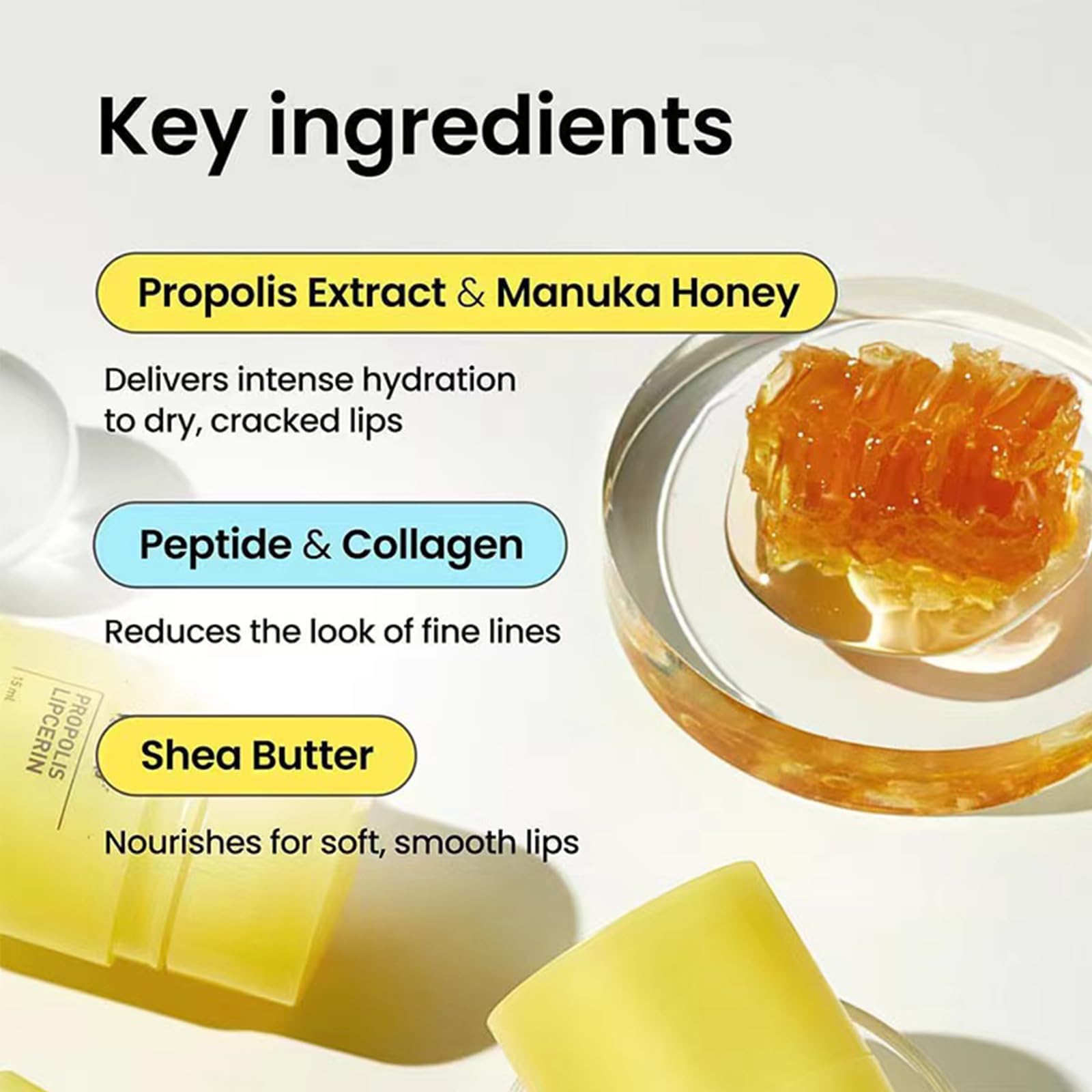 Hydratation longue durée Bekoeen grâce au beurre de karité et propolis.