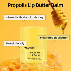 Beurre Lèvres Nuit Bekoeen enrichi propolis pour hydratation nocturne.