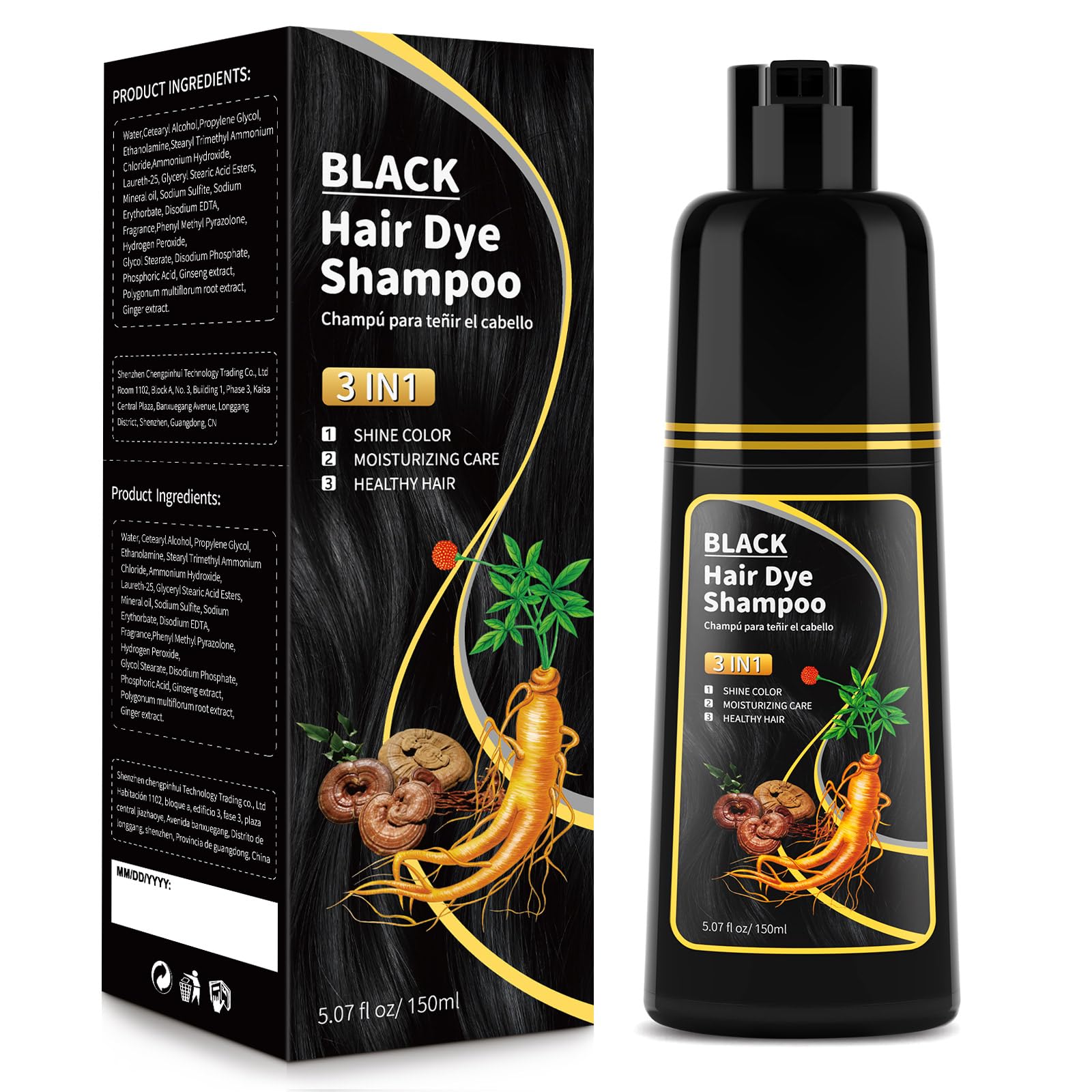BELEZALIB colorant-cheveux-noirs appliquer rapidement et couvrir les gris