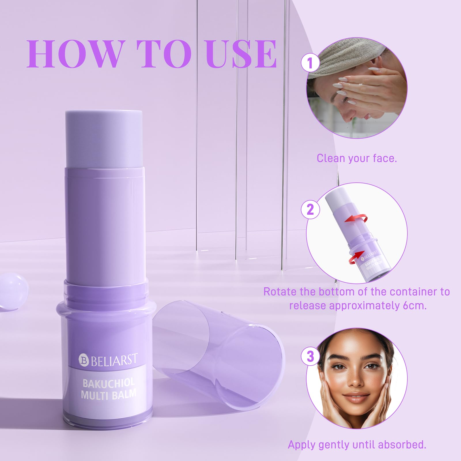 BELIARST Bakuchiol Stick Yeux: emballage portable idéal pour voyager