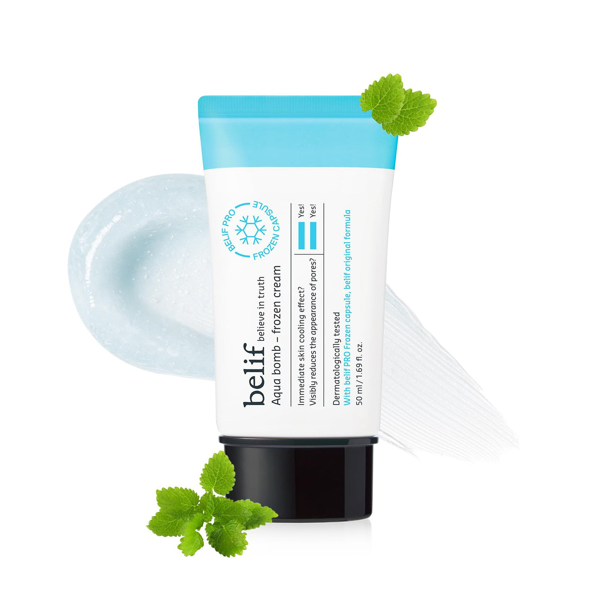Belif Aqua Bomb: flacon rafraîchissant prêt pour l'hydratation rapide.
