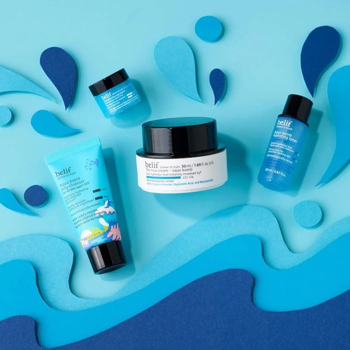 Aperçu coffret belif Aqua Bomb, ensemble voyage pratique