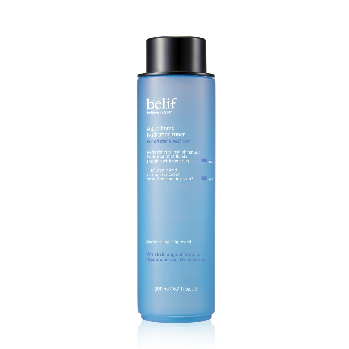 belif tonique hydratant niacinamide – Bouteille: rafraîchit et hydrate rapidement le visage
