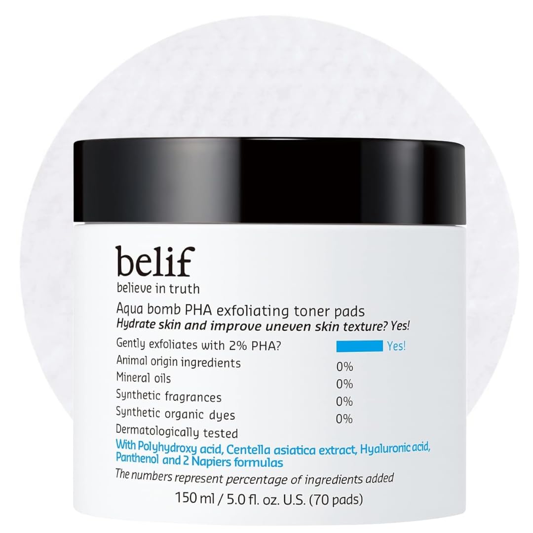 belif PHA 2% Toner Pads : exfoliation embossée pour peau plus nette et lumineuse