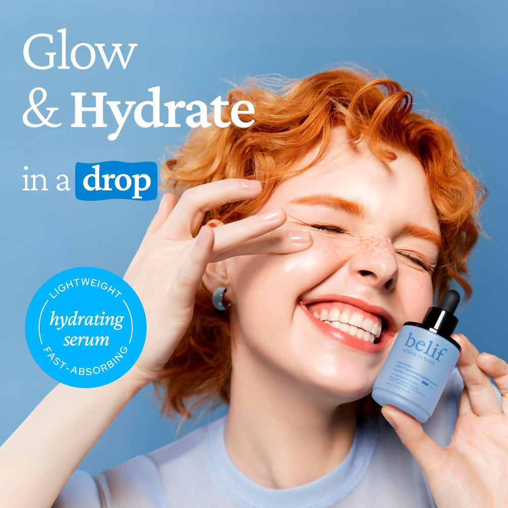 belif super-drops multi-7 serum texture gel idéale pour hydratation légère et application quotidienne.