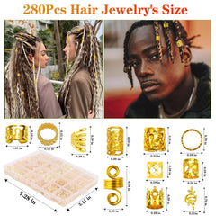 Belinreli anneaux cheveux or – pour nattes, effet brillant et durable